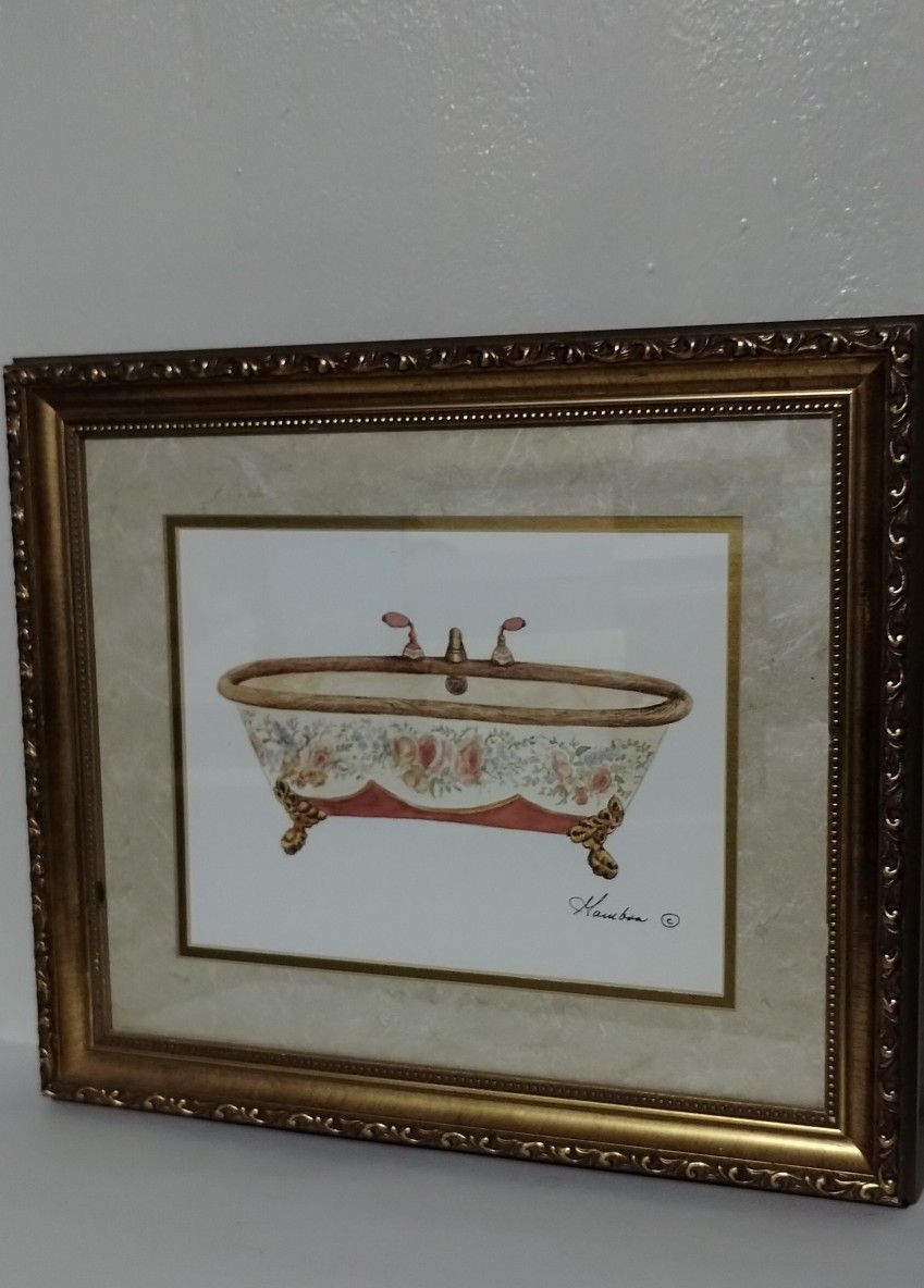 VICTORIAN BATHTUB ARTWORK - GAMBOA 14"×12"