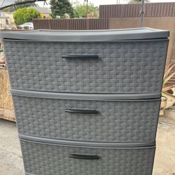 Sterilite 3-Drawer Storage Organizer – Gray Woven Design
