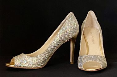 Enzo Angiolini Gold Silver Evening Shoe, Women’s 8