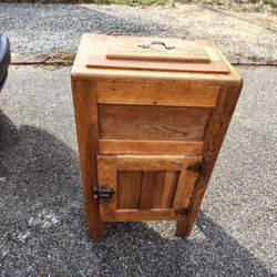 Antique Oak Wood Ice Box