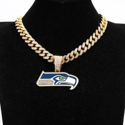 Seattle Seahawks 20 Or 24" Chain Necklace SEE ALL PICS FOR MORE TEAMS SOLD SEPARATELY SHIPPING AVAILABLE