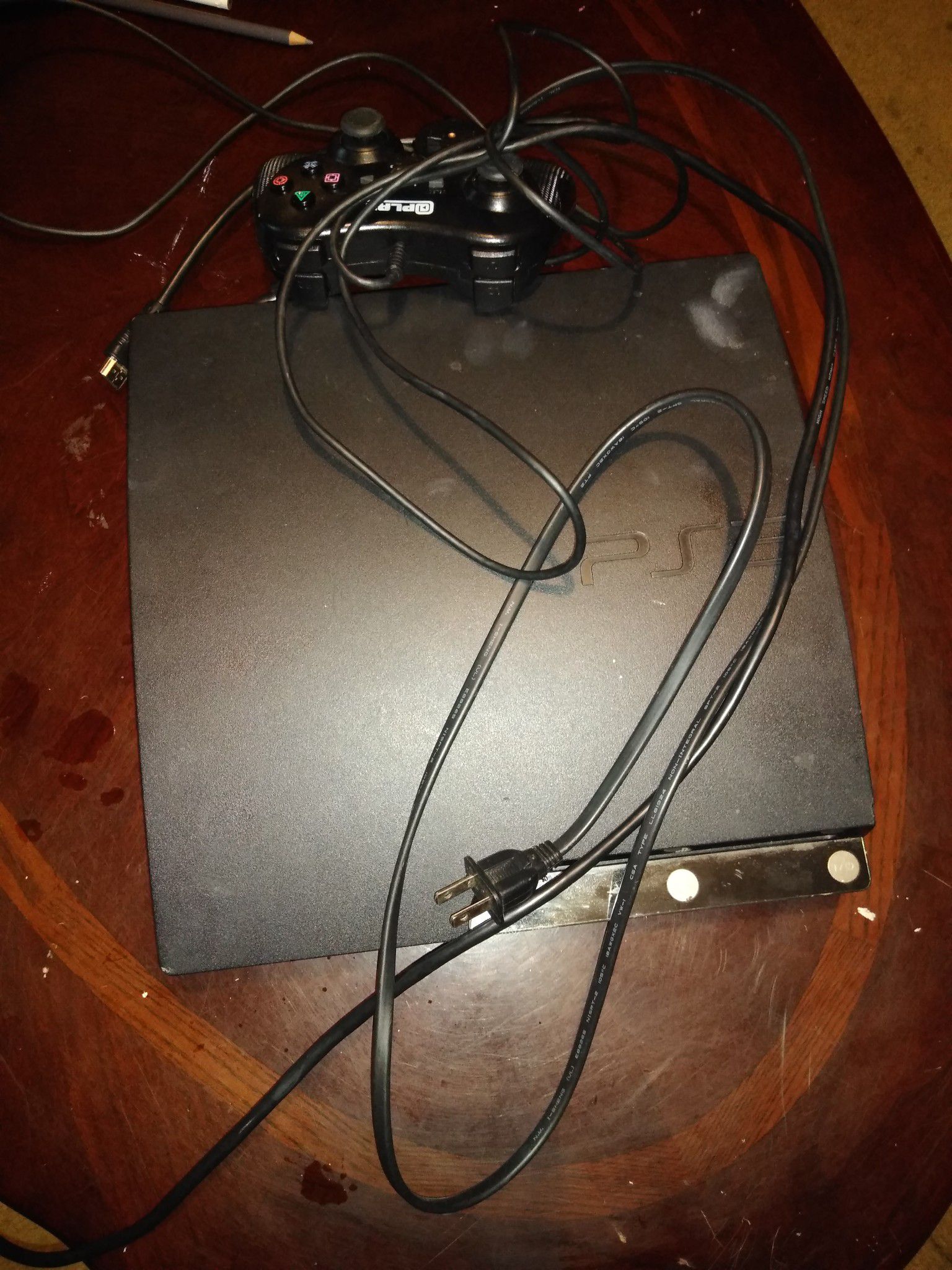 Ps3 in safe mode with cables and controller