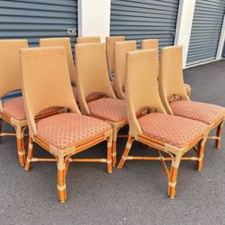 $150 for (10) Tropical Tommy Bahama Style Dining Chairs