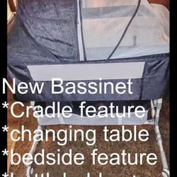 New Portable Bassinet/Changing Table Rocking Feature