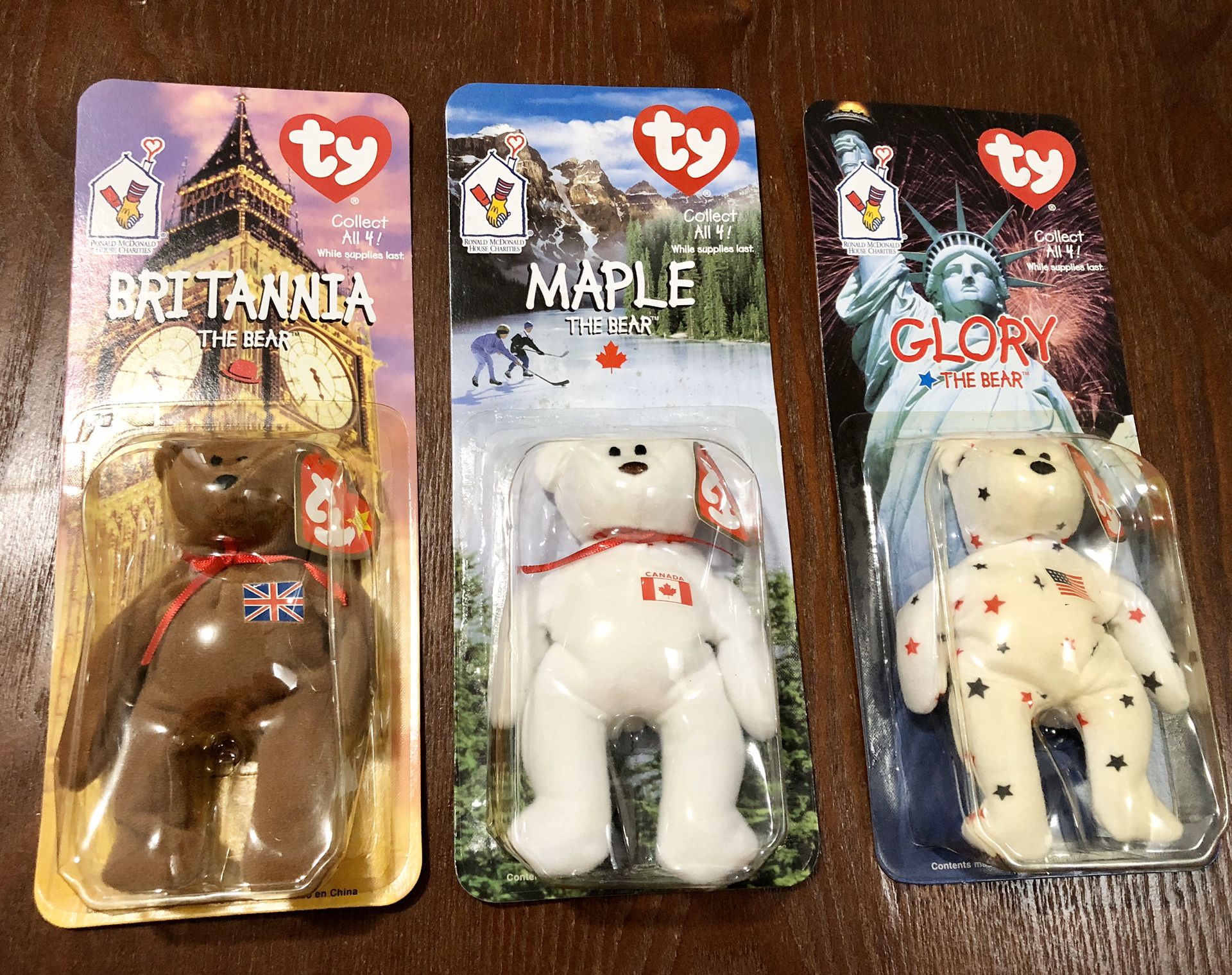 Rare Ronald Mcdonald Beanie Babies Britannia Glory Maple