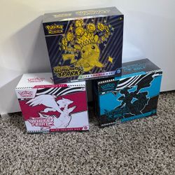 Pokemon ETB Black Bolt, White Flare, Surging Sparks 