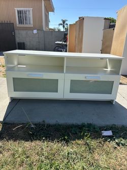 White ikea tv stand