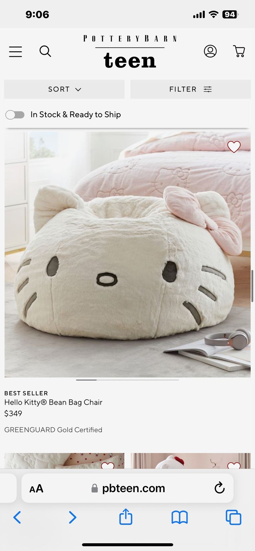 Hello Kitty Bean Bag Chair