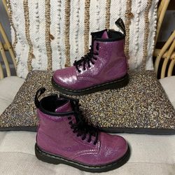 Dr. Martens Boot Pink Glitter Shoes Size 10