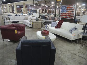 Nicelink Millard White Leather Sofa