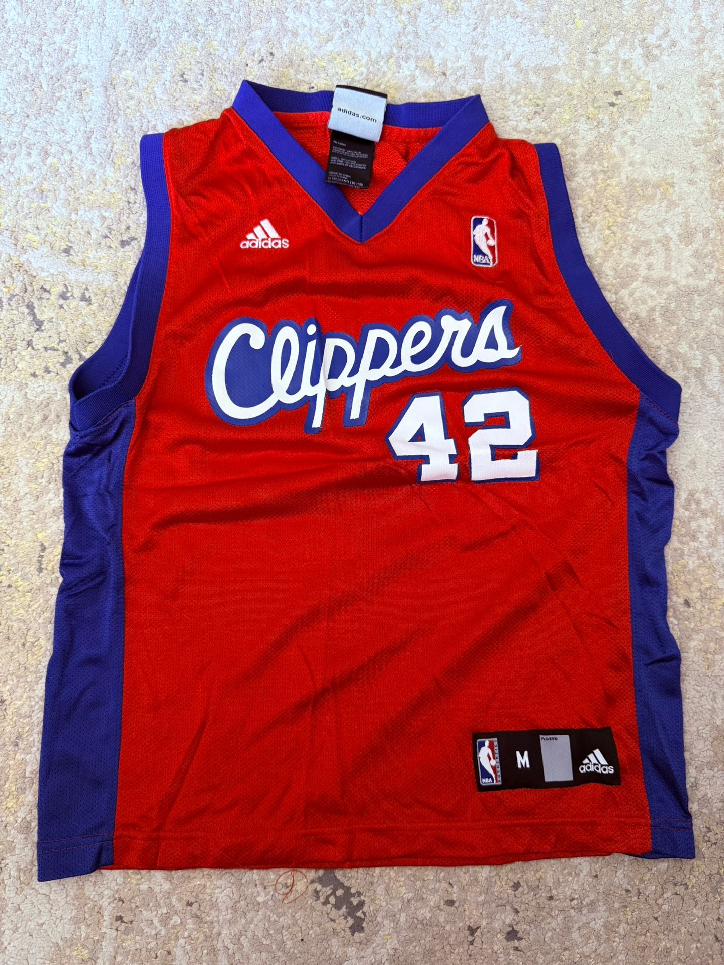 Vintage Adidas Los Angeles Clippers Elton Brand Jersey Kids Size Medium 10-12, Not Kawhi, Paul, Griffin, Jordan, Lebron, Kobe