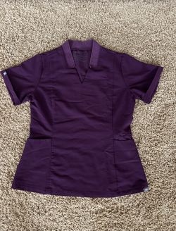 Figs Deep Purple Inala Top Medium