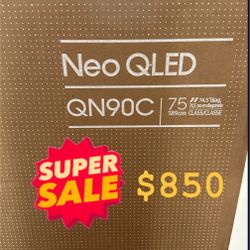 Samsung - 75” Class QN90C Series Neo QLED Mini LED 4K