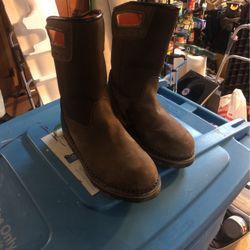 Size 10 Steel Toe Boots 20$