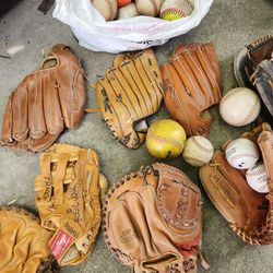 Baseball Glove And Baseball 