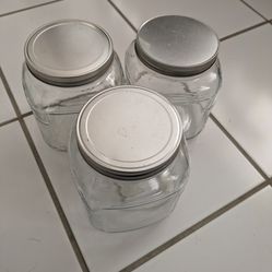 3 Small Glass Jar 