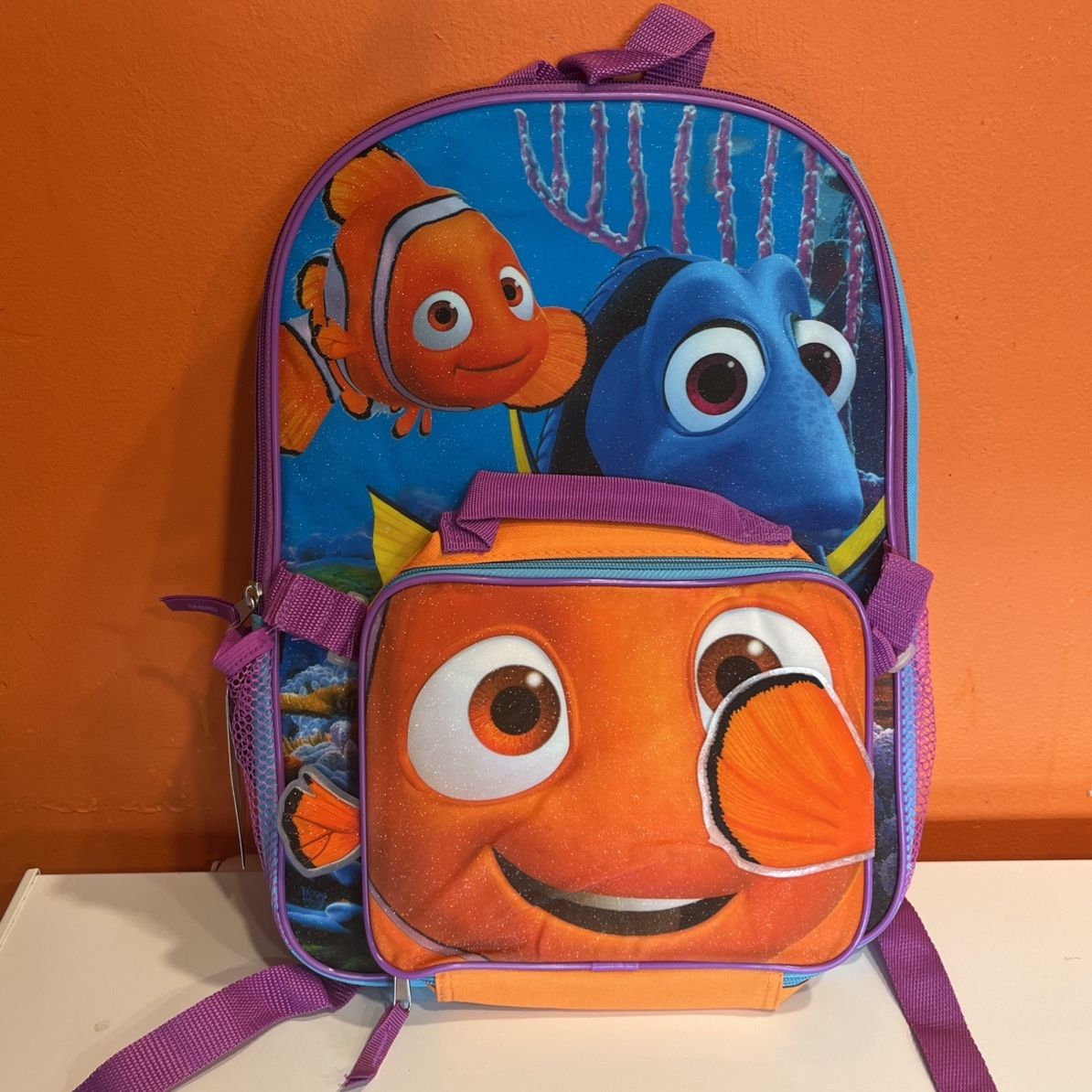 New Finding Nemo Backpack  with Lunch Bag 