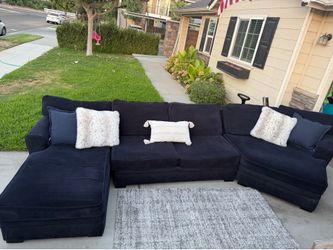 Large Navy Blue Sectional Sofa