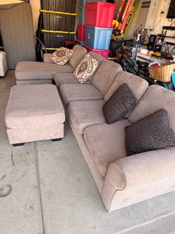 Large 4‑Piece Next‑Gen Nuvella™ Performance Fabric Sectional with Chaise