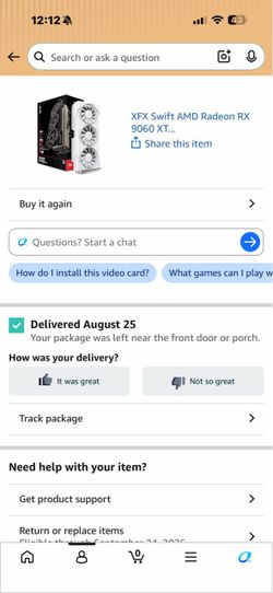 XFX Swift AMD Radeon RX 9060 XT GPU OBO