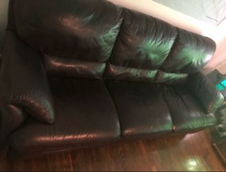 Need Gone Today brown leather couch