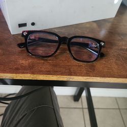 Chrome heart blue light glasses