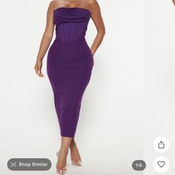 Purple Corset Midaxi Dress