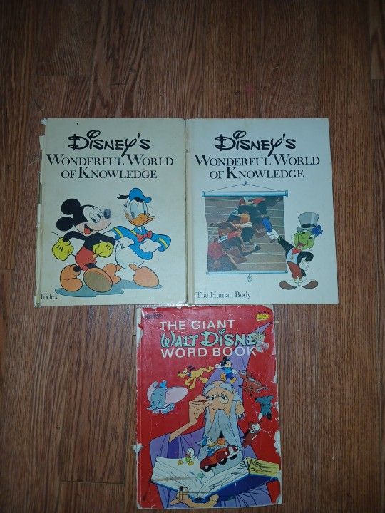 Disney π WORLD Of Knowledge Books VINTAGE