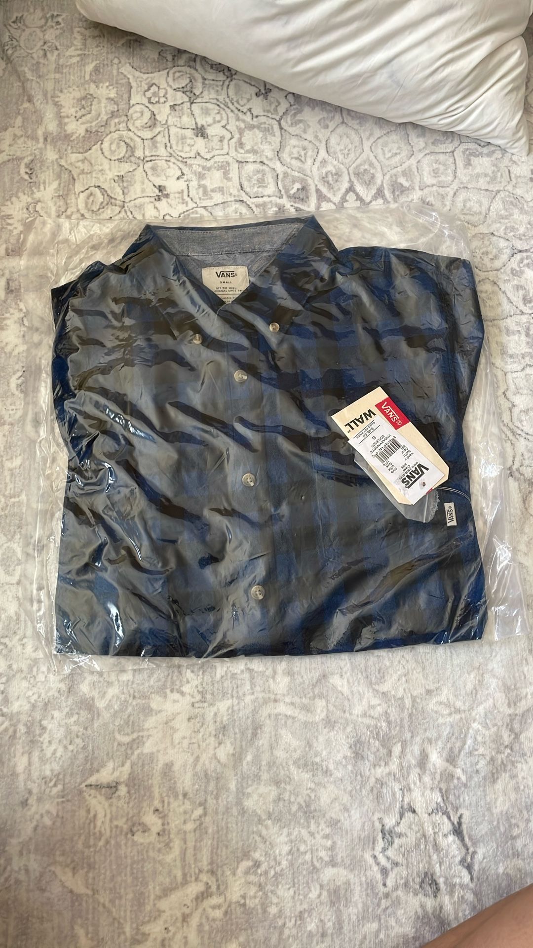 Long Sleeve Dark Blue Vans Flannel