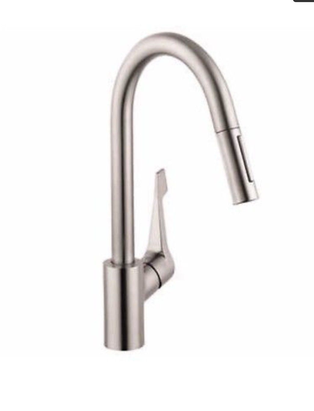 Hansgrohe CENTO 04571805 HighArc Steel OPTIK Swiveling Single Han Kitchen Faucet