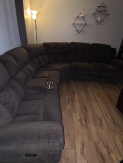 Grey soft couch