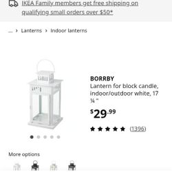 White IKEA Lantern