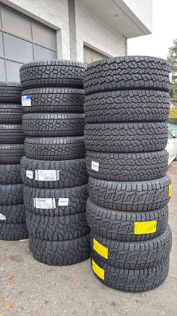 265/70E17 SET OF 4 ALL TERRAIN TIRES WITH INSTALLATION AND BALANCING WE DO FINANCE NO DOWN PAYMENT 