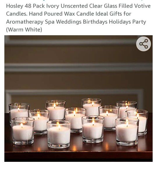 47 Clear Glass Votive Candles