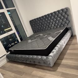 NEW KING BED FRAME WITH MATRESS 