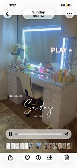 Beautiful Vanity With Chair
