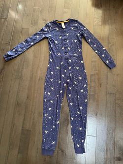 Mini Boden Girls Unicorn Star One-Piece Pajamas Size 14Y