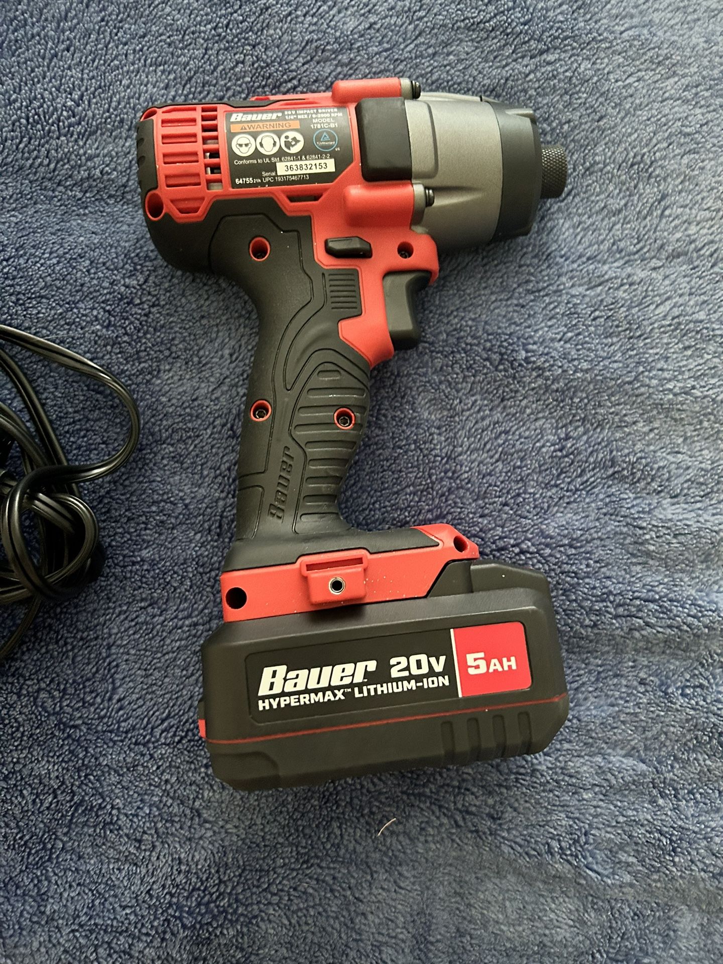 Bauer Cordless Drill 20v Hypermax