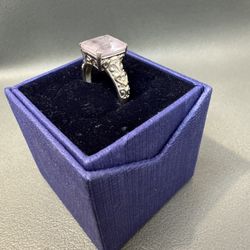 Lovely Amethyst Sterling Silver Ring Size 7