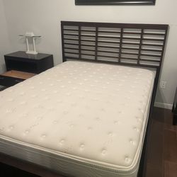 Full size bed frame and mattress