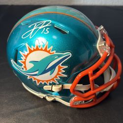 Jaelan Phillips autograph mini helmet