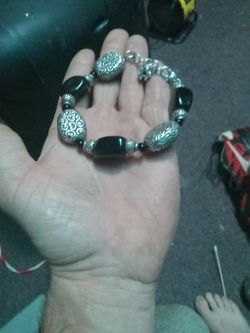 Silver Moon Light Braclet