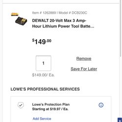 Dewalt 20v 3ah Battery And Charger New! 
