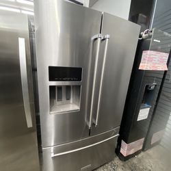 Stainless Steel French Door Refrigerator Kitchen Aid