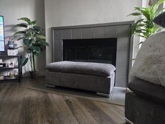 Brand New Grey Ottoman