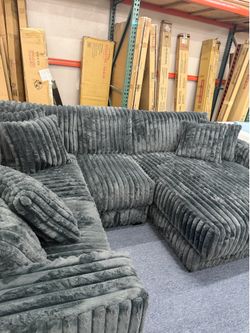 Oversized chaise // trending corduroy// same day delivery // no credit needed