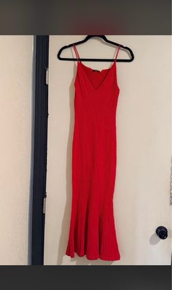 Red ribbed dress/ size Large