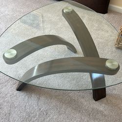 Glass coffee table