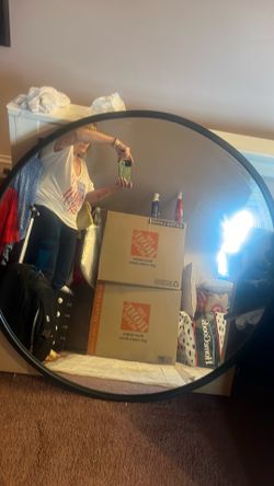 Large black trimmed mirror
