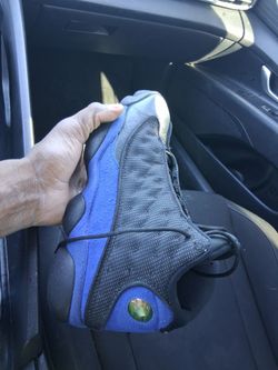 Blue and black jordan 13s